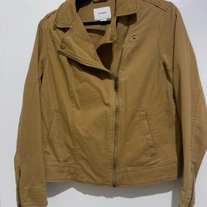 Old Navy Tan Moto Jacket, size medium
